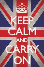 Retro plakát Plakát Keep calm and carry on - union
