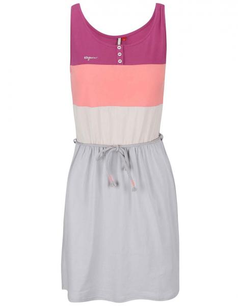 Retro šaty Růžovo-šedé šaty s pruhy Ragwear Emily