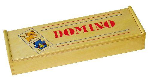 Retro hračka Studo Wood Domino zvířata