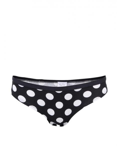 Retro spodní prádlo Černé dámské kalhotky s velkými puntíky Happy Socks Big Dots