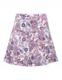 Retro sukně Růžovo-krémová sukně áčkového střihu s květinovým vzorem Lavand