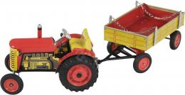 Retro hračka Auto Kovap Traktor a valník