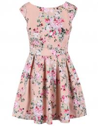 Retro šaty Růžové květované šaty Closet