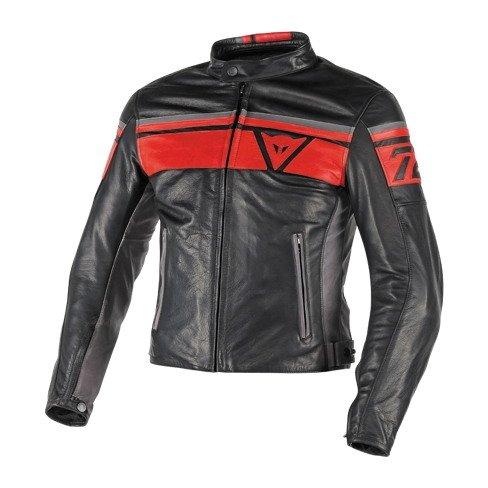 Bunda Dainese bunda BLACKJACK vel.54 černá/červená, kůže