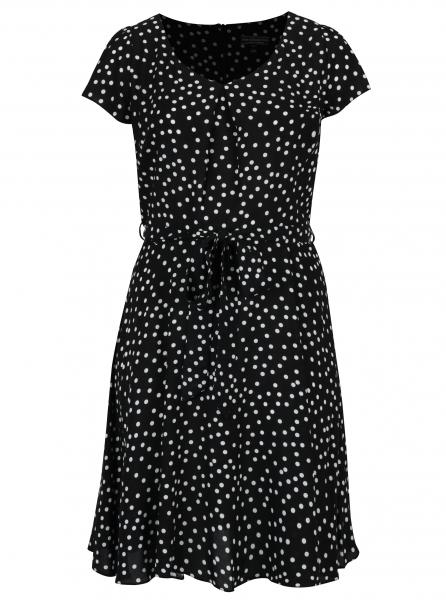 Retro šaty Černé vzorované šaty s páskem Billie & Blossom