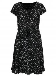 Retro šaty Černé vzorované šaty s páskem Billie & Blossom