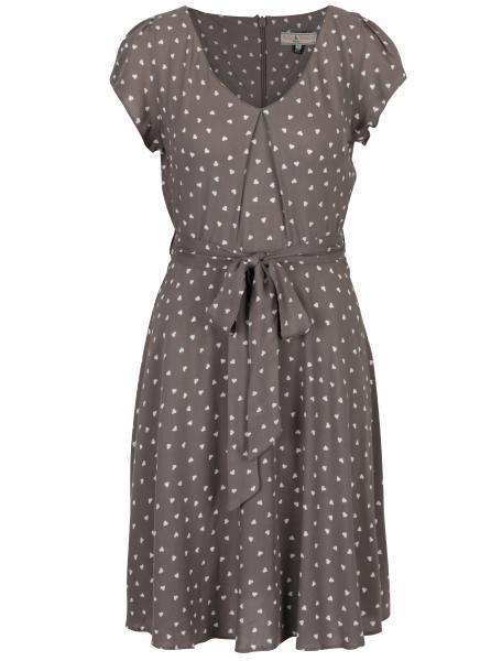 Retro šaty Šedé šaty s motivem srdíček Billie & Blossom